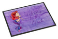 Mermaid Welcome Purple Doormat Indoor Outdoor 24H X 36W Front Door Mat Rugs for Entryway, Non Slip Washable Low Pile,