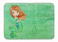 Mermaid Welcome Green Memory Foam Kitchen Mat Machine Washable Anti-Fatigue Cushion Comfort Bath or Kitchen Rug