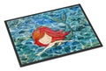 Mermaid Swimming Doormat Indoor Outdoor 24H X 36W Front Door Mat Rugs for Entryway, Non Slip Washable Low Pile,