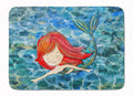 Mermaid Swimming Memory Foam Kitchen Mat Machine Washable Anti-Fatigue Cushion Comfort Bath or Kitchen Rug