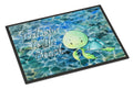 Sea Turtle Welcome Doormat Indoor Outdoor 24H X 36W Front Door Mat Rugs for Entryway, Non Slip Washable Low Pile,