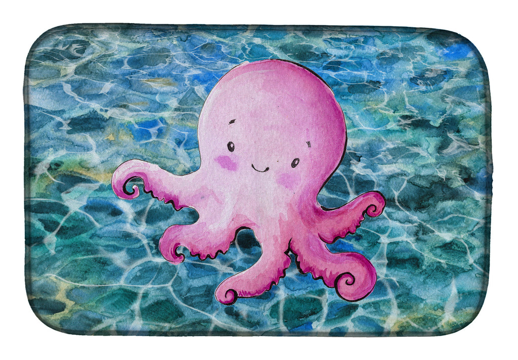 Octopus Dish Drying Mat Absorbent Dish Drying Mat Pad for Kitchen Counter Dish Drainer Mat for Countertop, 14 x 21", Multicolor