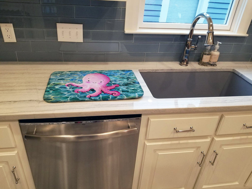 Octopus Dish Drying Mat Absorbent Dish Drying Mat Pad for Kitchen Counter Dish Drainer Mat for Countertop, 14 x 21", Multicolor