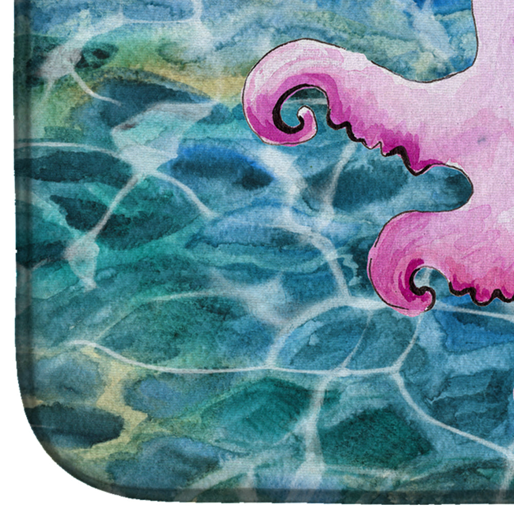 Octopus Dish Drying Mat Absorbent Dish Drying Mat Pad for Kitchen Counter Dish Drainer Mat for Countertop, 14 x 21", Multicolor