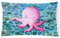 Octopus Decorative Throw Pillow 12x16 Indoor Outdoor Accent Cushion, Fabric Cover with Insert for Sofa, Bed, Porch & Living Room