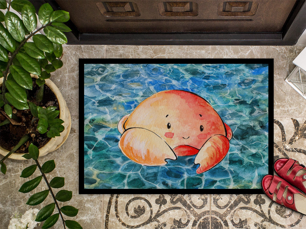 Crab Doormat Indoor Outdoor 24H X 36W Front Door Mat Rugs for Entryway, Non Slip Washable Low Pile,