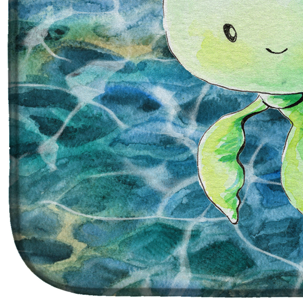 Sea Turtle Dish Drying Mat Absorbent Dish Drying Mat Pad for Kitchen Counter Dish Drainer Mat for Countertop, 14 x 21", Multicolor