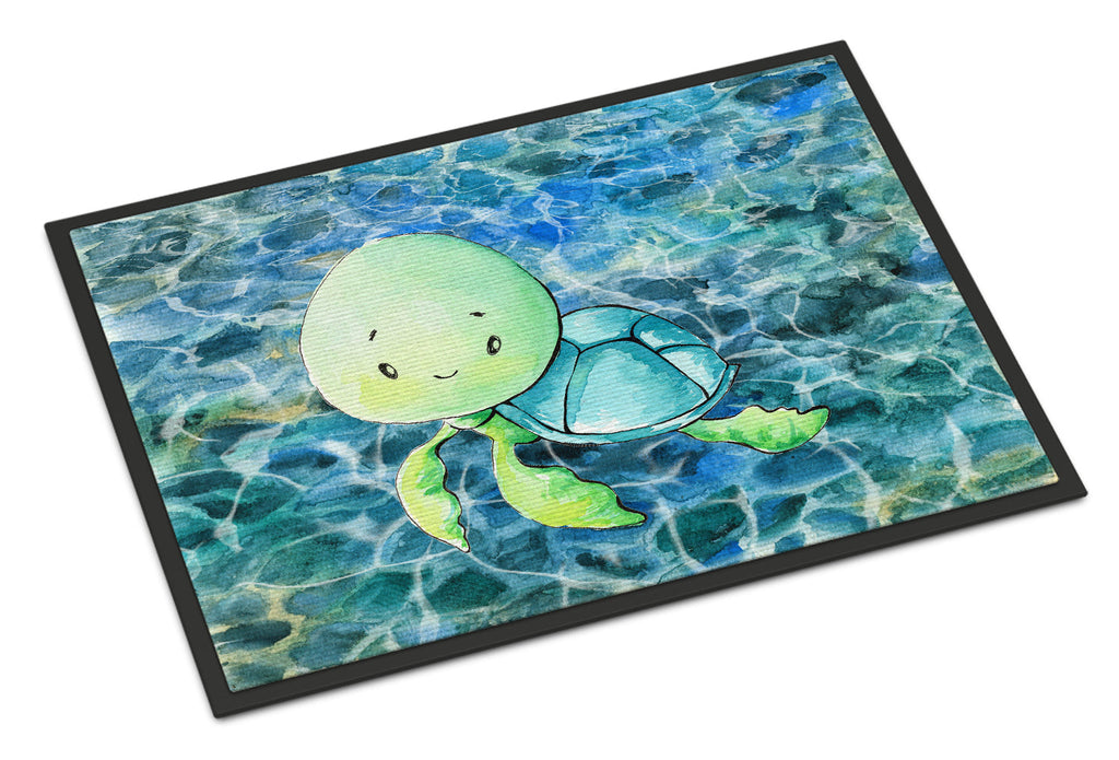 Sea Turtle Doormat Indoor Outdoor 24H X 36W Front Door Mat Rugs for Entryway, Non Slip Washable Low Pile,