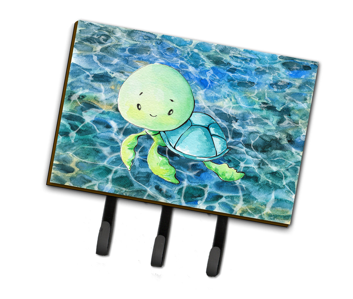 Sea Turtle Leash or Key Holder Wall Hooks, Coat Rack Wall Mount, for Hanging Keys, Towels, Aprons, Leashes