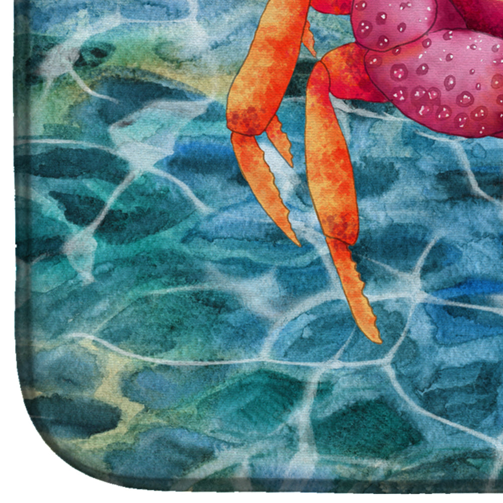 Crab Dish Drying Mat Absorbent Dish Drying Mat Pad for Kitchen Counter Dish Drainer Mat for Countertop, 14 x 21", Multicolor