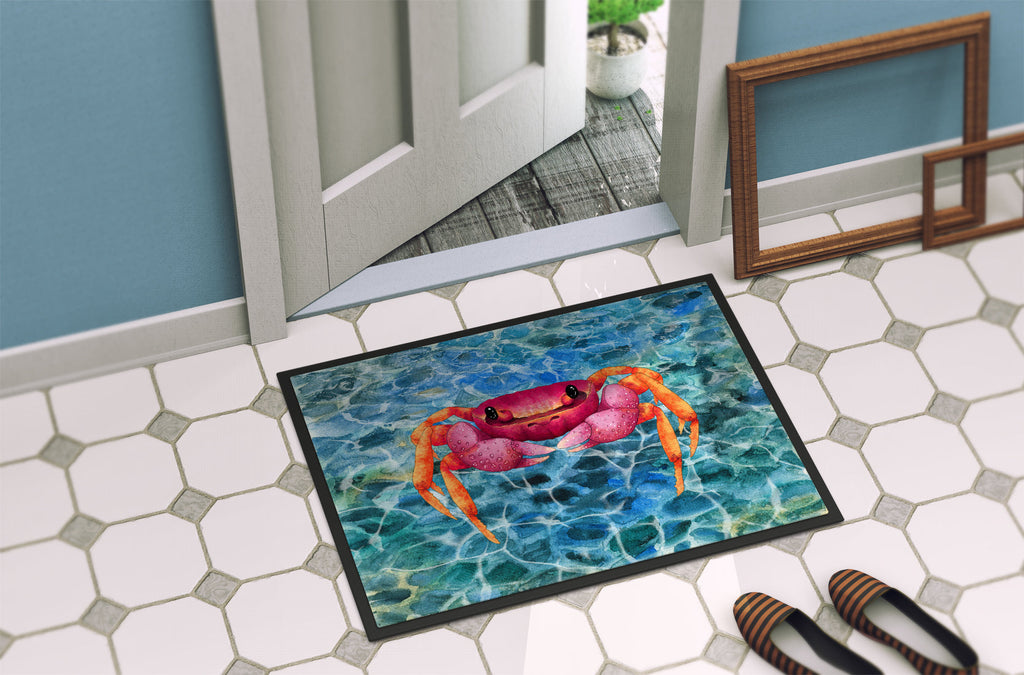 Crab Doormat Indoor Outdoor 24H X 36W Front Door Mat Rugs for Entryway, Non Slip Washable Low Pile,