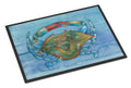 Blue Crab Doormat Indoor Outdoor 24H X 36W Front Door Mat Rugs for Entryway, Non Slip Washable Low Pile,