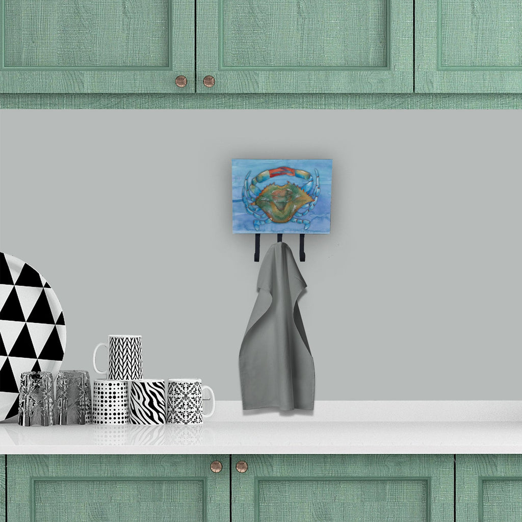Blue Crab Leash or Key Holder Wall Hooks, Coat Rack Wall Mount, for Hanging Keys, Towels, Aprons, Leashes
