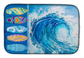 Surf Boards and Wave Dish Drying Mat Absorbent Dish Drying Mat Pad for Kitchen Counter Dish Drainer Mat for Countertop, 14 x 21", Multicolor