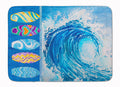 Surf Boards and Wave Memory Foam Kitchen Mat Machine Washable Anti-Fatigue Cushion Comfort Bath or Kitchen Rug