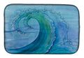 Abstract Wave Dish Drying Mat Absorbent Dish Drying Mat Pad for Kitchen Counter Dish Drainer Mat for Countertop, 14 x 21", Multicolor