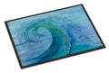 Abstract Wave Doormat Indoor Outdoor 24H X 36W Front Door Mat Rugs for Entryway, Non Slip Washable Low Pile,