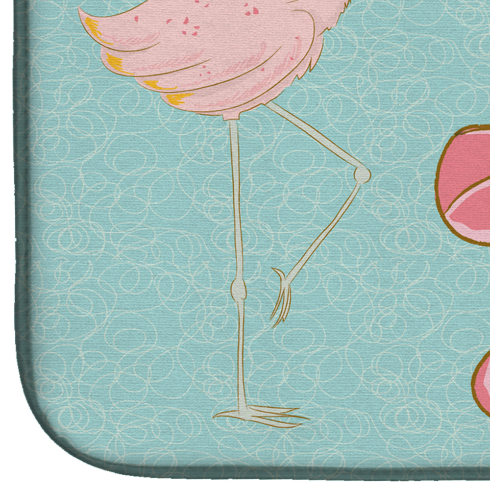 Flamingo Welcome Dish Drying Mat Absorbent Dish Drying Mat Pad for Kitchen Counter Dish Drainer Mat for Countertop, 14 x 21", Multicolor