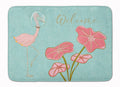 Flamingo Welcome Memory Foam Kitchen Mat Machine Washable Anti-Fatigue Cushion Comfort Bath or Kitchen Rug