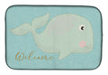 Whale Welcome Dish Drying Mat Absorbent Dish Drying Mat Pad for Kitchen Counter Dish Drainer Mat for Countertop, 14 x 21", Multicolor
