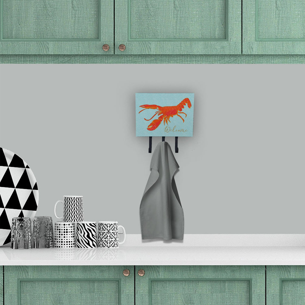 Lobster Welcome Leash or Key Holder Wall Hooks, Coat Rack Wall Mount, for Hanging Keys, Towels, Aprons, Leashes