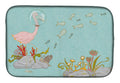 Flamingo Underwater Dish Drying Mat Absorbent Dish Drying Mat Pad for Kitchen Counter Dish Drainer Mat for Countertop, 14 x 21", Multicolor
