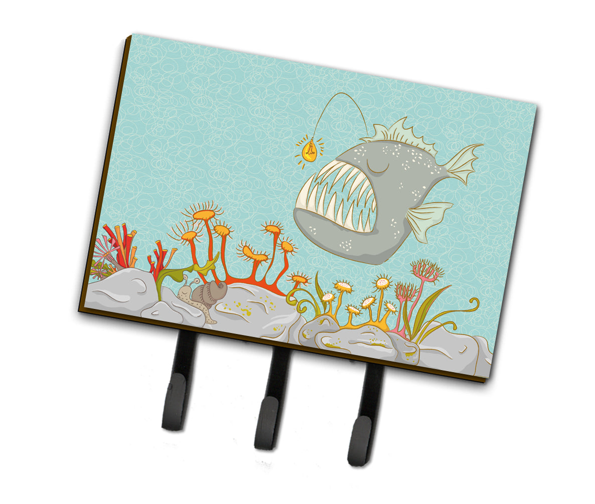 Frog Fish Scene Leash or Key Holder Wall Hooks, Coat Rack Wall Mount, for Hanging Keys, Towels, Aprons, Leashes