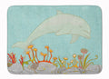Dolphin Underwater Scene Memory Foam Kitchen Mat Machine Washable Anti-Fatigue Cushion Comfort Bath or Kitchen Rug