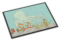 Octopus Underwater Scene Doormat Indoor Outdoor 18H X 27W Front Door Mat Rugs for Entryway, Non Slip Washable