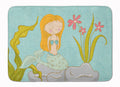 Mermaid Underwater Scene Memory Foam Kitchen Mat Machine Washable Anti-Fatigue Cushion Comfort Bath or Kitchen Rug