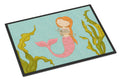 Mermaid and Cat Underwater Doormat Indoor Outdoor 18H X 27W Front Door Mat Rugs for Entryway, Non Slip Washable