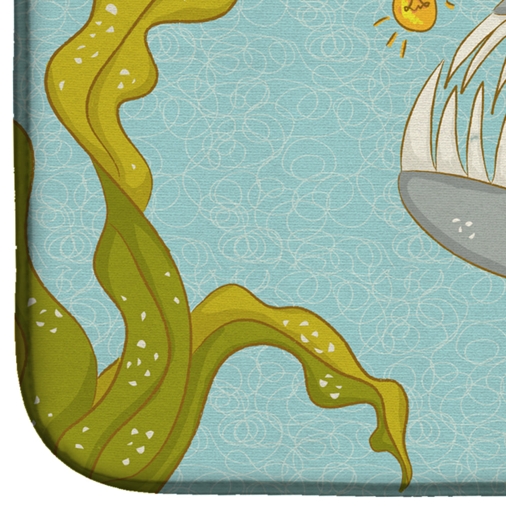 Frog Fish Dish Drying Mat Absorbent Dish Drying Mat Pad for Kitchen Counter Dish Drainer Mat for Countertop, 14 x 21", Multicolor