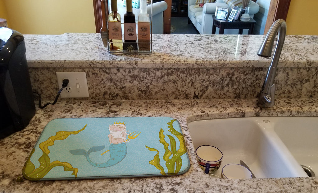 Neptune Merman Dish Drying Mat Absorbent Dish Drying Mat Pad for Kitchen Counter Dish Drainer Mat for Countertop, 14 x 21", Multicolor