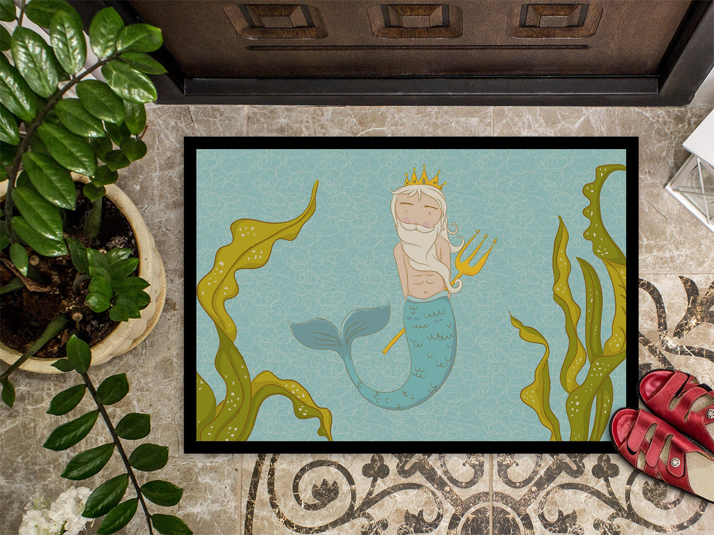 Neptune Merman Doormat Indoor Outdoor 18H X 27W Front Door Mat Rugs for Entryway, Non Slip Washable
