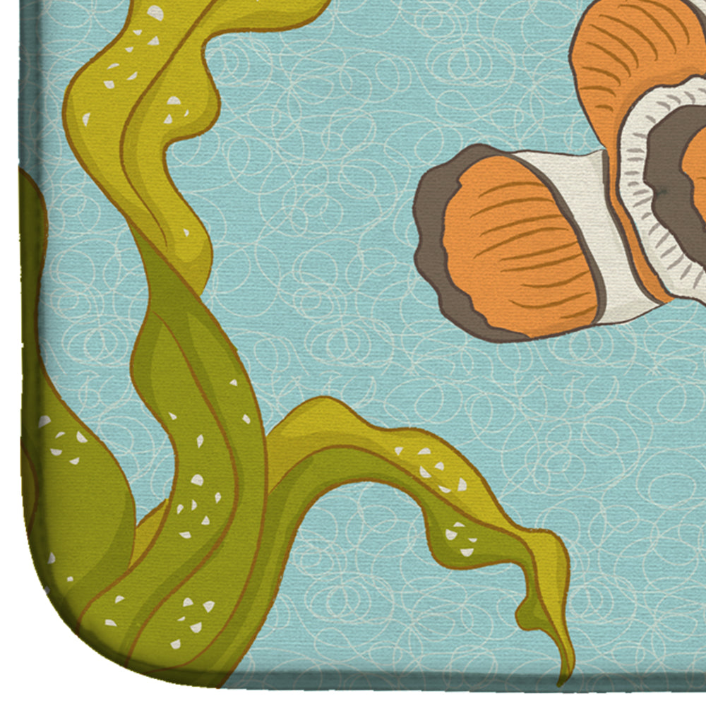 Clown Fish Dish Drying Mat Absorbent Dish Drying Mat Pad for Kitchen Counter Dish Drainer Mat for Countertop, 14 x 21", Multicolor