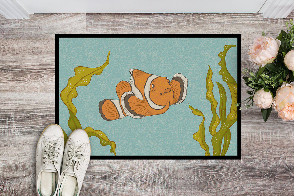 Clown Fish Doormat Indoor Outdoor 18H X 27W Front Door Mat Rugs for Entryway, Non Slip Washable