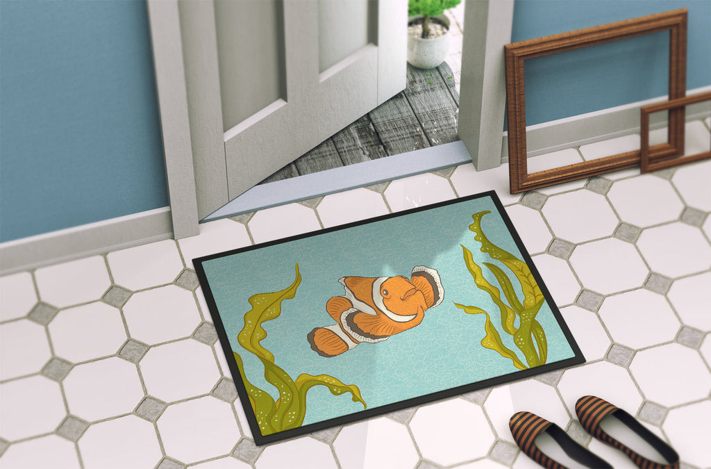 Clown Fish Doormat Indoor Outdoor 18H X 27W Front Door Mat Rugs for Entryway, Non Slip Washable