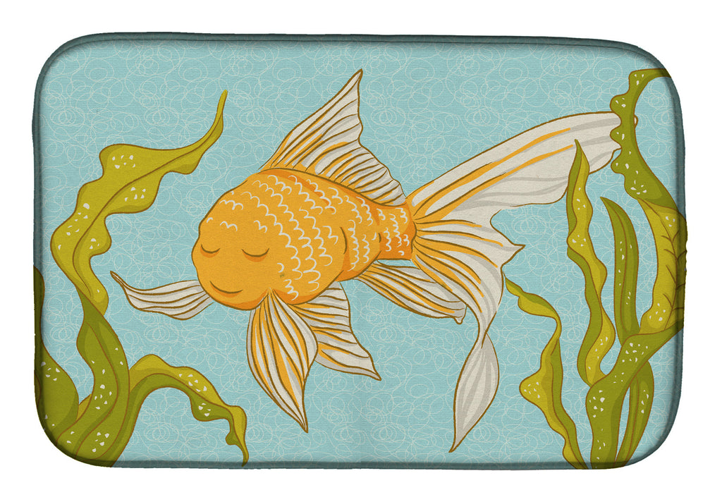 Gold Fish Dish Drying Mat Absorbent Dish Drying Mat Pad for Kitchen Counter Dish Drainer Mat for Countertop, 14 x 21", Multicolor