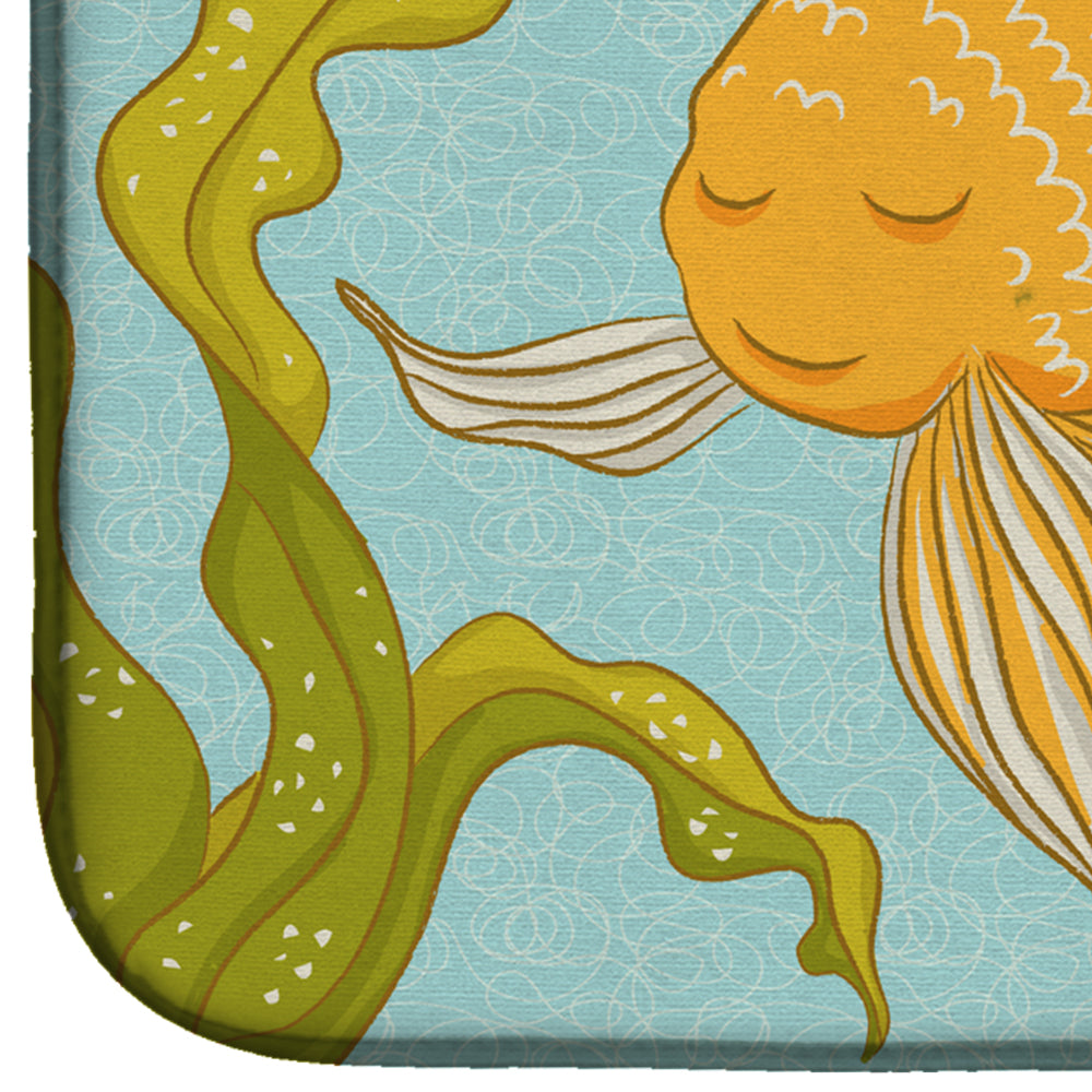 Gold Fish Dish Drying Mat Absorbent Dish Drying Mat Pad for Kitchen Counter Dish Drainer Mat for Countertop, 14 x 21", Multicolor