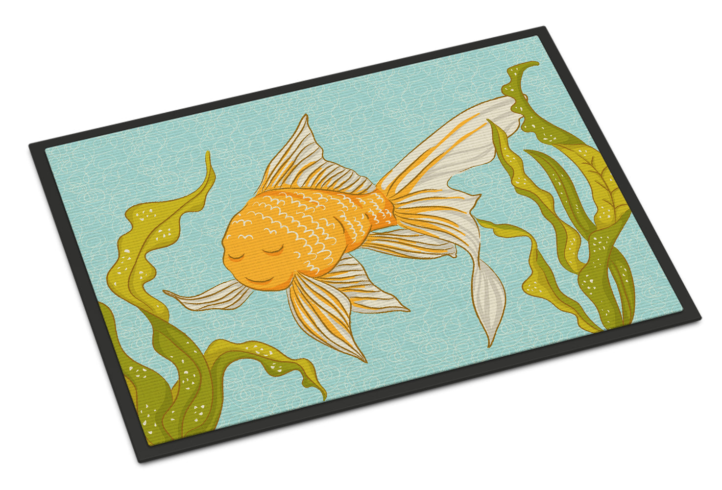 Gold Fish Doormat Indoor Outdoor 18H X 27W Front Door Mat Rugs for Entryway, Non Slip Washable