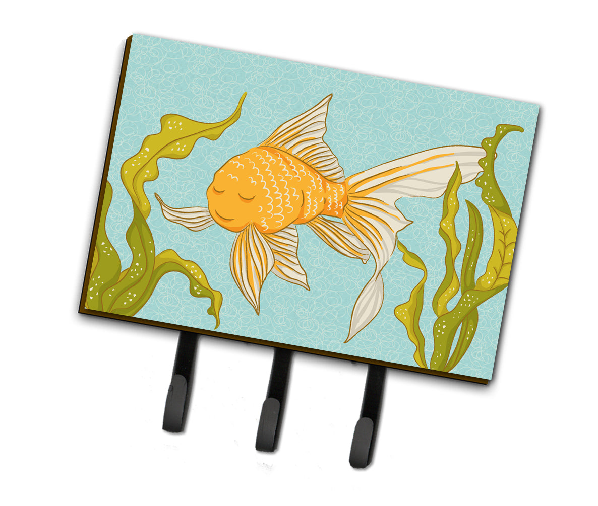 Gold Fish Leash or Key Holder Wall Hooks, Coat Rack Wall Mount, for Hanging Keys, Towels, Aprons, Leashes