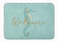 Seahorse Welcome Memory Foam Kitchen Mat Machine Washable Anti-Fatigue Cushion Comfort Bath or Kitchen Rug