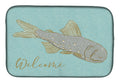 Fish Welcome Dish Drying Mat Absorbent Dish Drying Mat Pad for Kitchen Counter Dish Drainer Mat for Countertop, 14 x 21", Multicolor