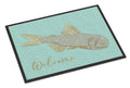 Fish Welcome Doormat Indoor Outdoor 24H X 36W Front Door Mat Rugs for Entryway, Non Slip Washable Low Pile,