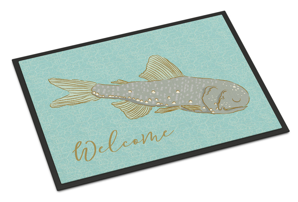 Fish Welcome Doormat Indoor Outdoor 18H X 27W Front Door Mat Rugs for Entryway, Non Slip Washable