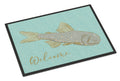 Fish Welcome Doormat Indoor Outdoor 18H X 27W Front Door Mat Rugs for Entryway, Non Slip Washable