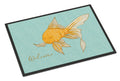 Gold Fish Welcome Doormat Indoor Outdoor 24H X 36W Front Door Mat Rugs for Entryway, Non Slip Washable Low Pile,