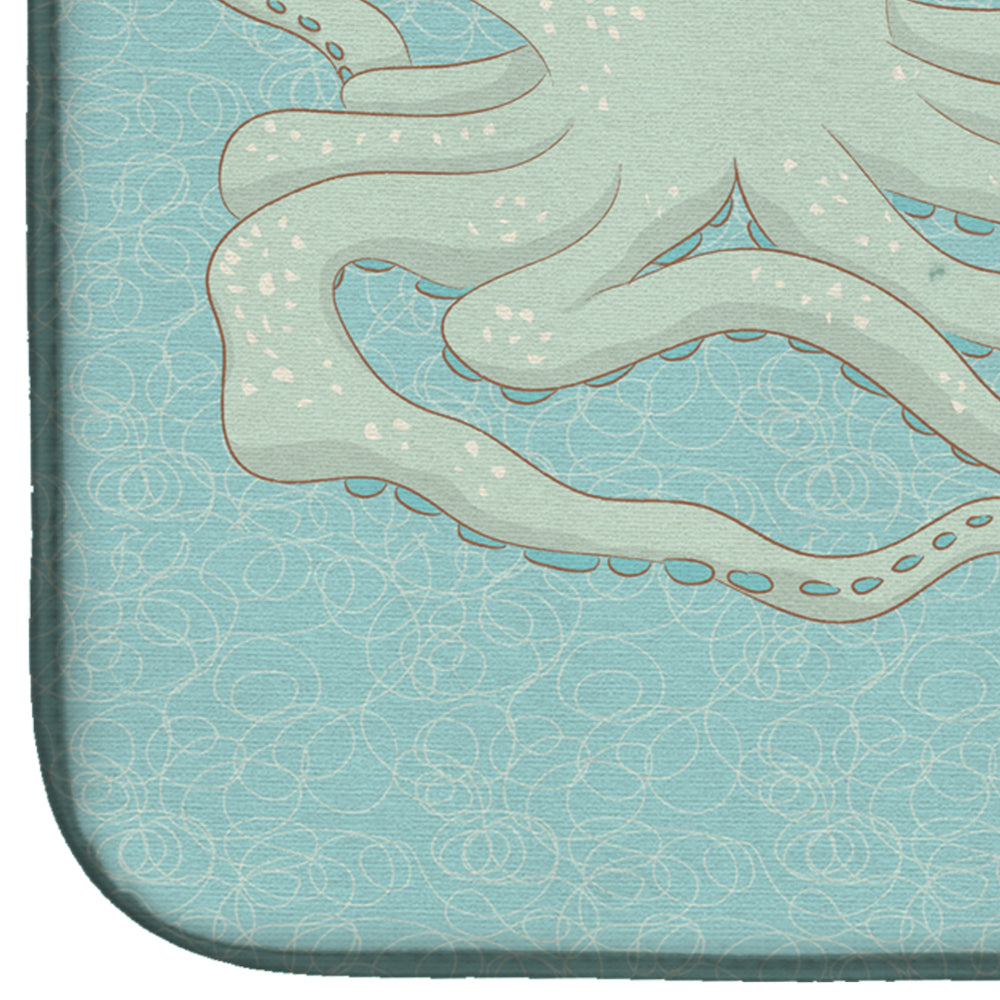 Octopus Welcome Dish Drying Mat Absorbent Dish Drying Mat Pad for Kitchen Counter Dish Drainer Mat for Countertop, 14 x 21", Multicolor