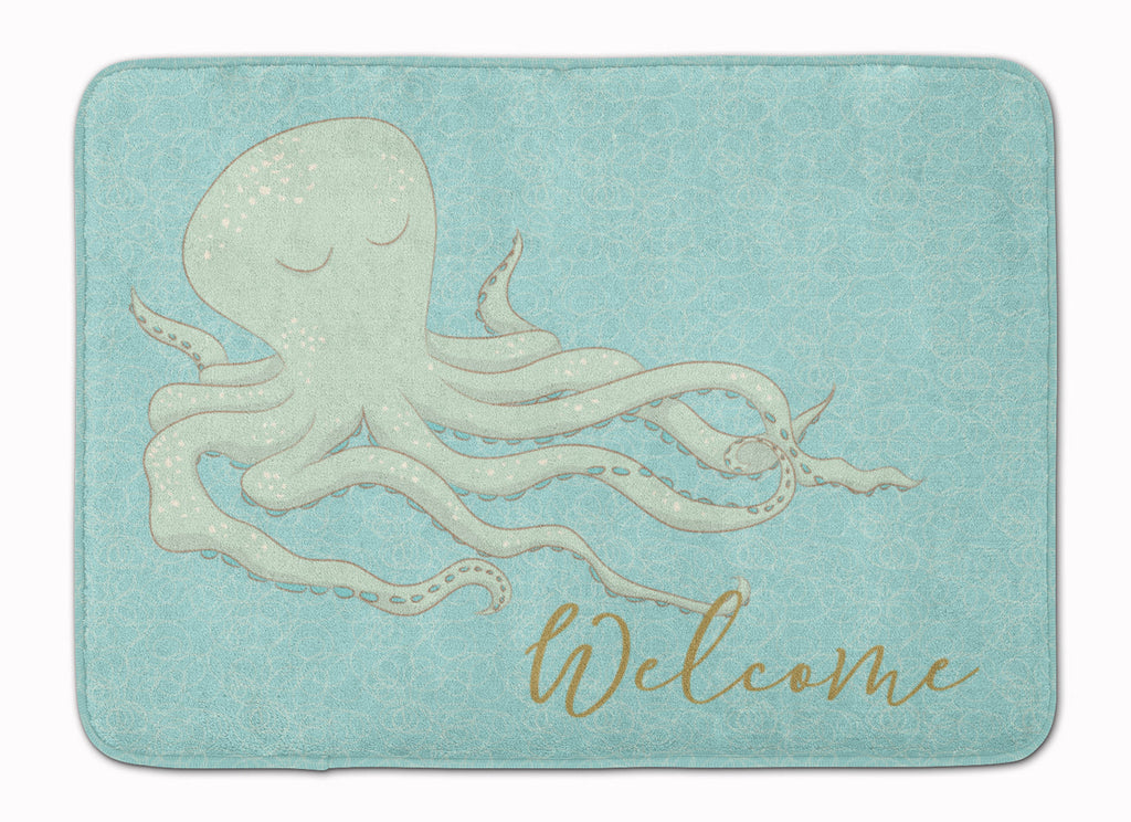 Octopus Welcome Memory Foam Kitchen Mat Machine Washable Anti-Fatigue Cushion Comfort Bath or Kitchen Rug