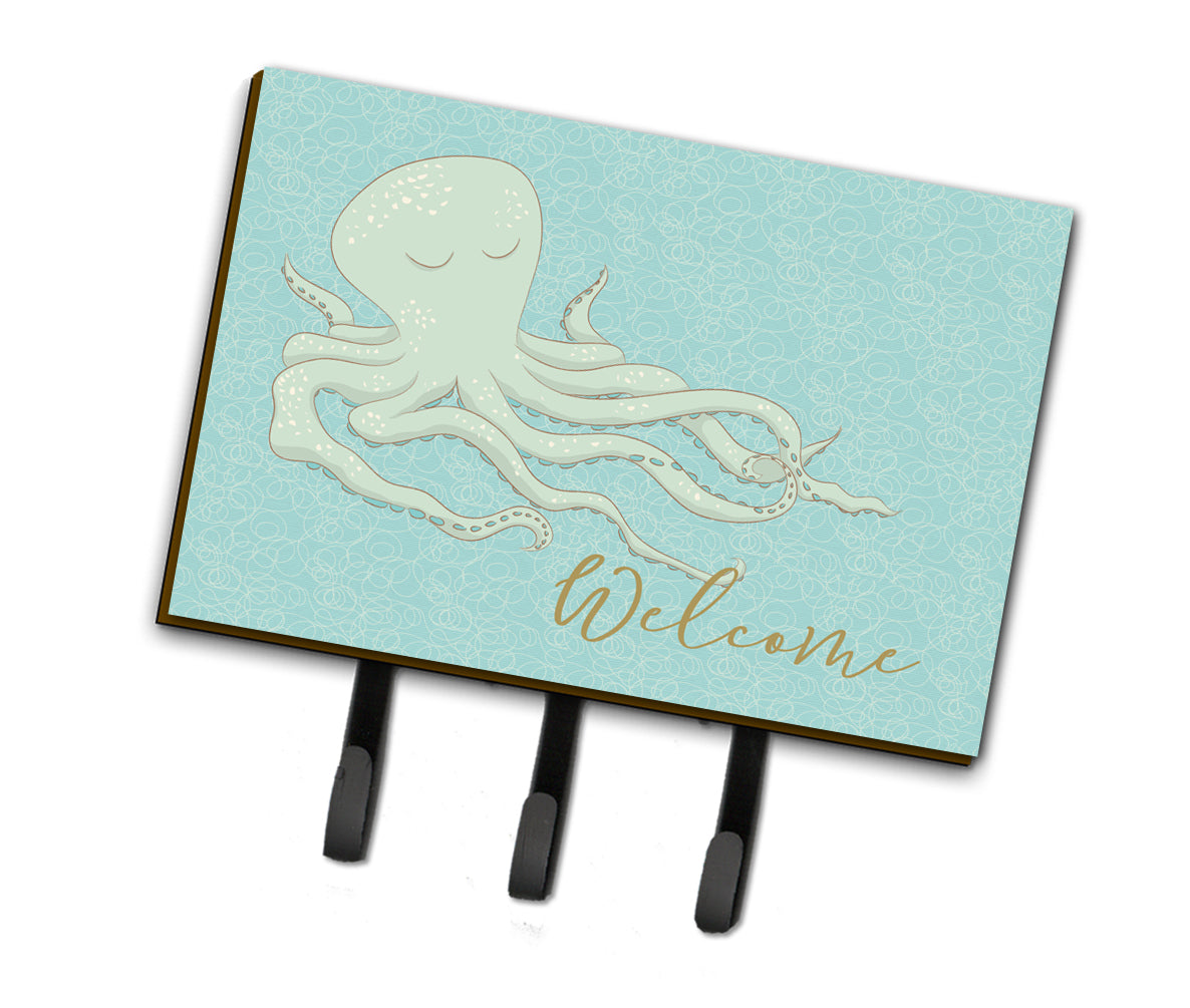Octopus Welcome Leash or Key Holder Wall Hooks, Coat Rack Wall Mount, for Hanging Keys, Towels, Aprons, Leashes